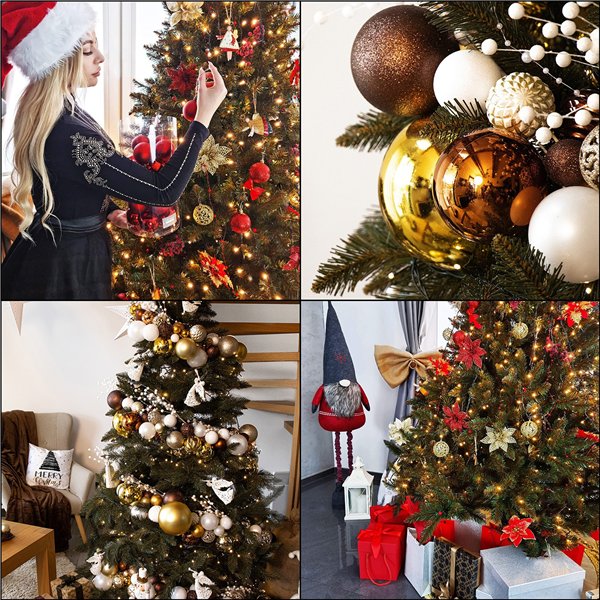 Kalėdinių eglutės žaisliukų rinkinys Springos CA1176, 2 vnt., 15 cm