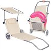 Folding beach chair with wheels Springos GC0041