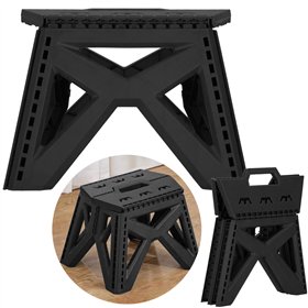 Sulankstoma taburetė, juoda