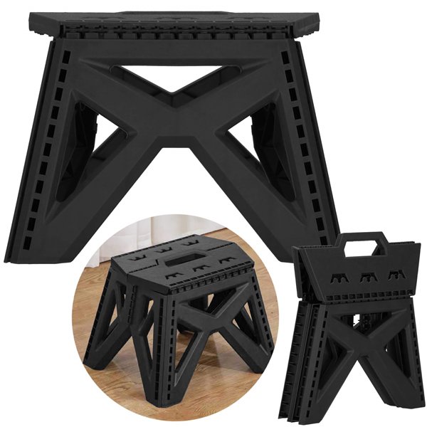 Sulankstoma taburetė, juoda