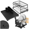 Springos KI0157 Two‑Tier Dish Drainer, black