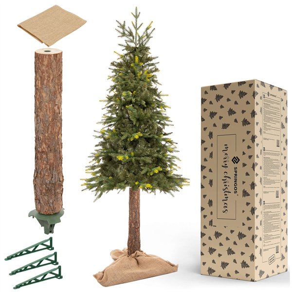 Dirbtinė eglutė su kamienu Springos CT0200, 220 cm.