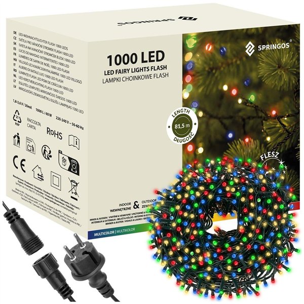 Kalėdų girlianda Springos CL1009, 1000 LED lempučių