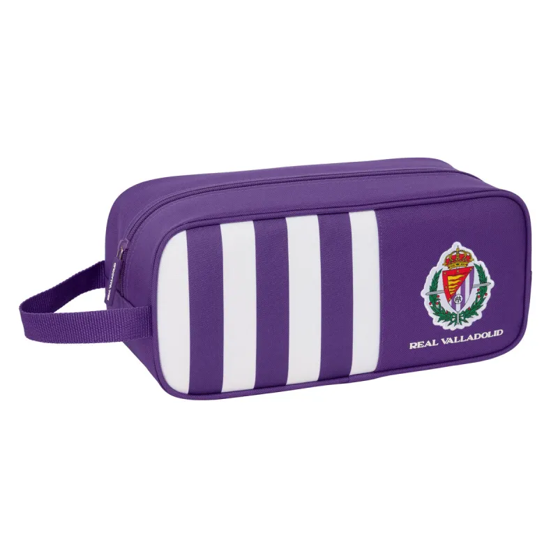 Kotelo matkatohveleille Real Valladolid C.F. Valkoinen Purppura 34 x 15 x 14 cm