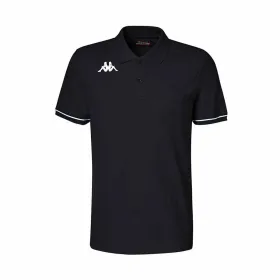 Vīriešu Polo ar Īsām Piedurknēm Kappa Kappa Barli Melns 4XL