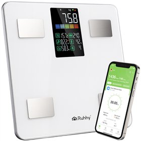 LCD bathroom scale - analytical white Ruhhy 20676
