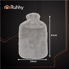 Rubber hot water bottle in a cover 3.5L Ruhhy 26384