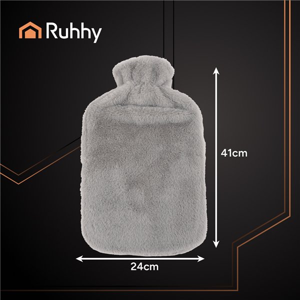 Rubber hot water bottle in a cover 3.5L Ruhhy 26384