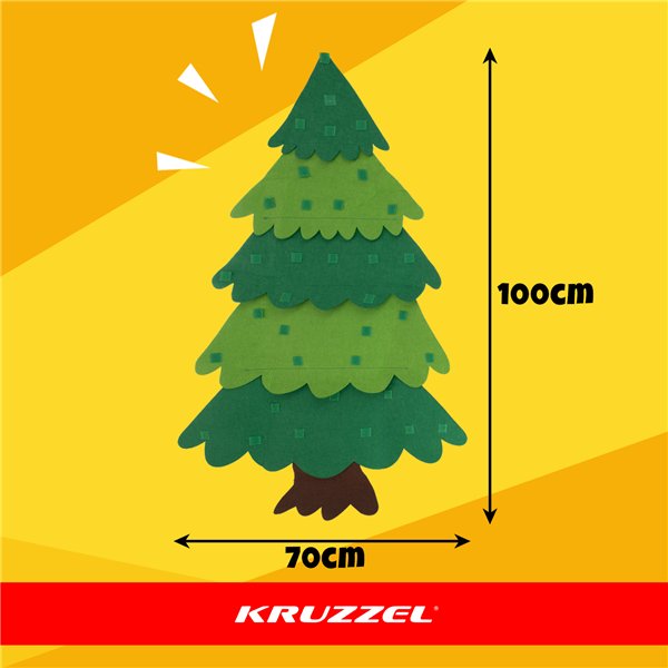 Kruzzel 26548 LED Felt Christmas Tree