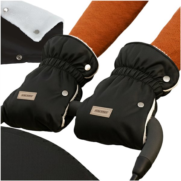 Double stroller muffs - black Kruzzel 25814