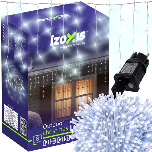 Lampki zew. 500LED 22,5m zimny biały Izoxis 26705