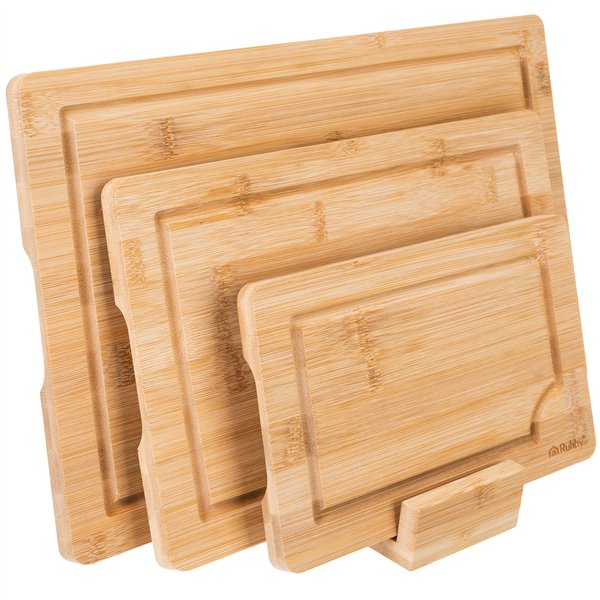 Bamboo cutting board - 3 pcs + Ruhhy stand