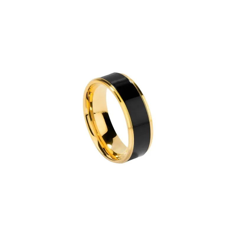 Miesten sormus Radiant RH000137-26 26 Musta Kullattu