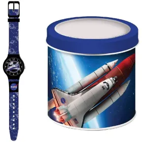 Pikkulasten kellot NASA NASA - TIN BOX (Ø 33 mm)