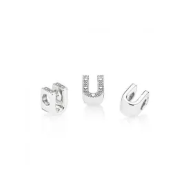 Naisten helmet Pandora LETTER T SILVER Hopeinen