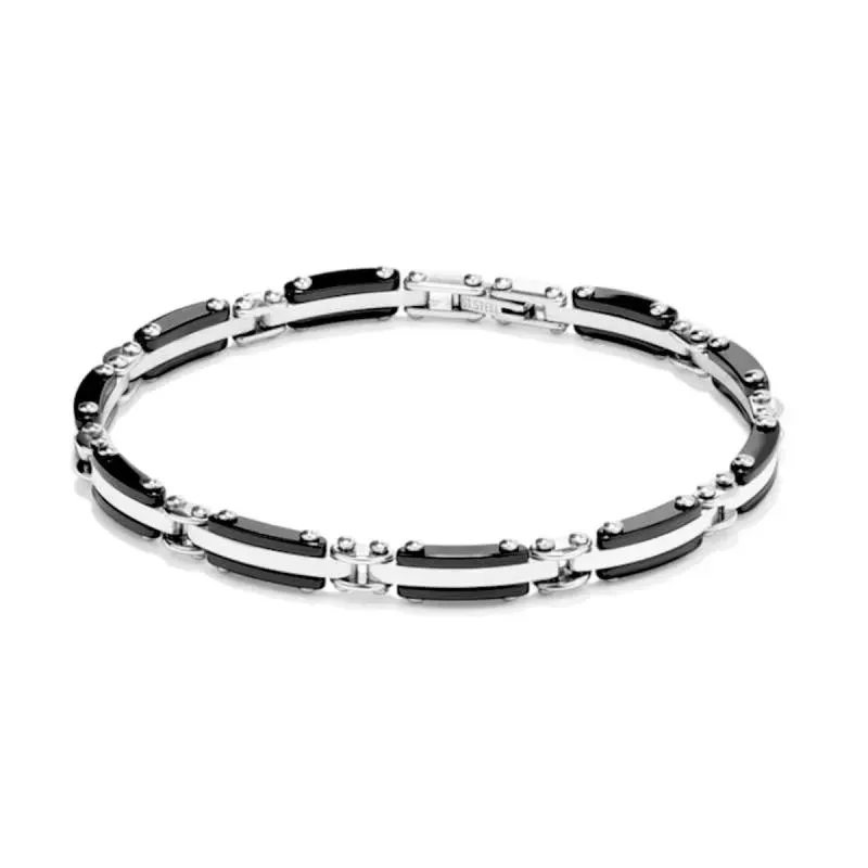 Miesten rannekorut Radiant RH000002 Musta Hopeinen