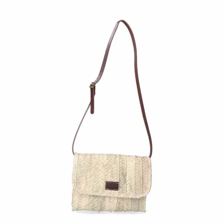 Naisten Käsilaukku EDM Lola 27 x 20 cm Palmunlehti Nahka