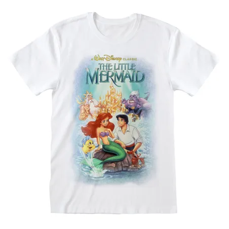 Lyhythihainen paita The Little Mermaid Classic Poster Valkoinen Unisex
