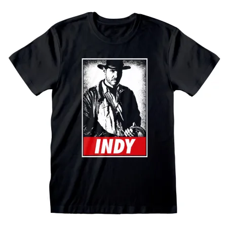 Lyhythihainen paita Indiana Jones Indy Musta Unisex