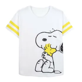 Naisten T-paita Snoopy Valkoinen