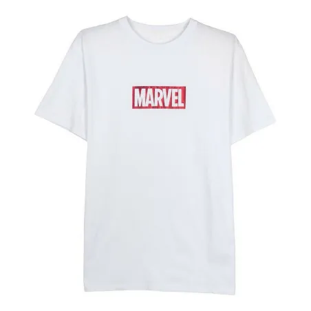 Men’s Short Sleeve T-Shirt Marvel White Adults