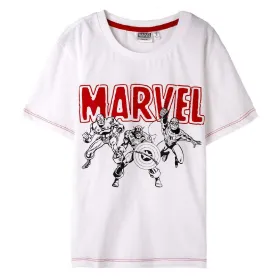 Lasten Lyhythihainen paita Marvel Valkoinen