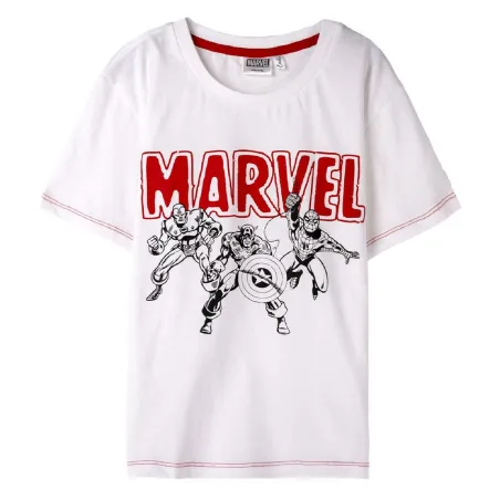 Lasten Lyhythihainen paita Marvel Valkoinen