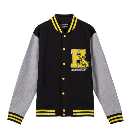 Unisex huputon collegepaita Harry Potter Hufflepuff Musta Harmaa