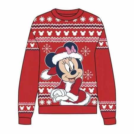 Uniseksinis megztinis Minnie Mouse Raudona