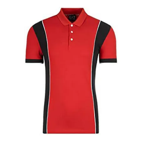 Miesten lyhythihainen poolopaita Armani Jeans C1450 Punainen