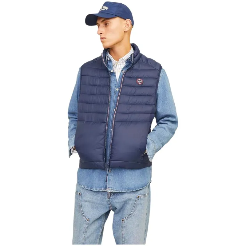 Vyriška užsegama liemenė Jack & Jones JJESPRINT BODYWARMER COLLAR NOOS 12258457 Tamsiai mėlyna