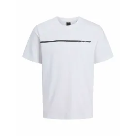 Miesten T-paita Jack & Jones JCOFUSION FULL BRANDING 12273120 Valkoinen