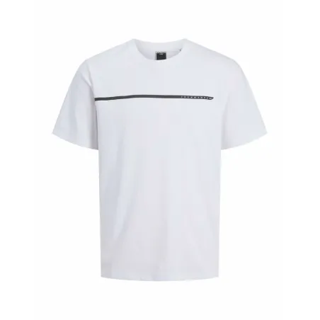 Miesten T-paita Jack & Jones JCOFUSION FULL BRANDING 12273120 Valkoinen
