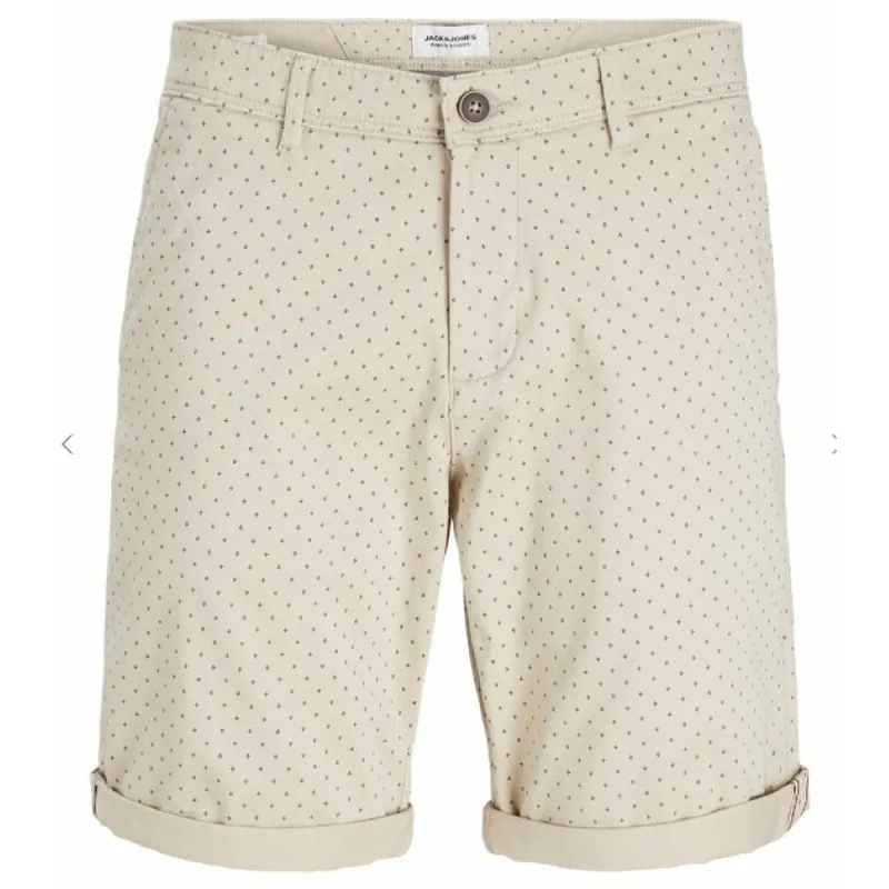 Shortsit Jack & Jones JPSTBOWIE SHORTS SA PRINTER MID 12230336 Beige