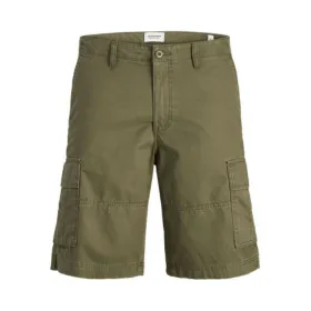 Vīriešu Īsbikses Jack & Jones JPSTCOLE MATEO CARGO SHORT MID 12274389 Zaļš