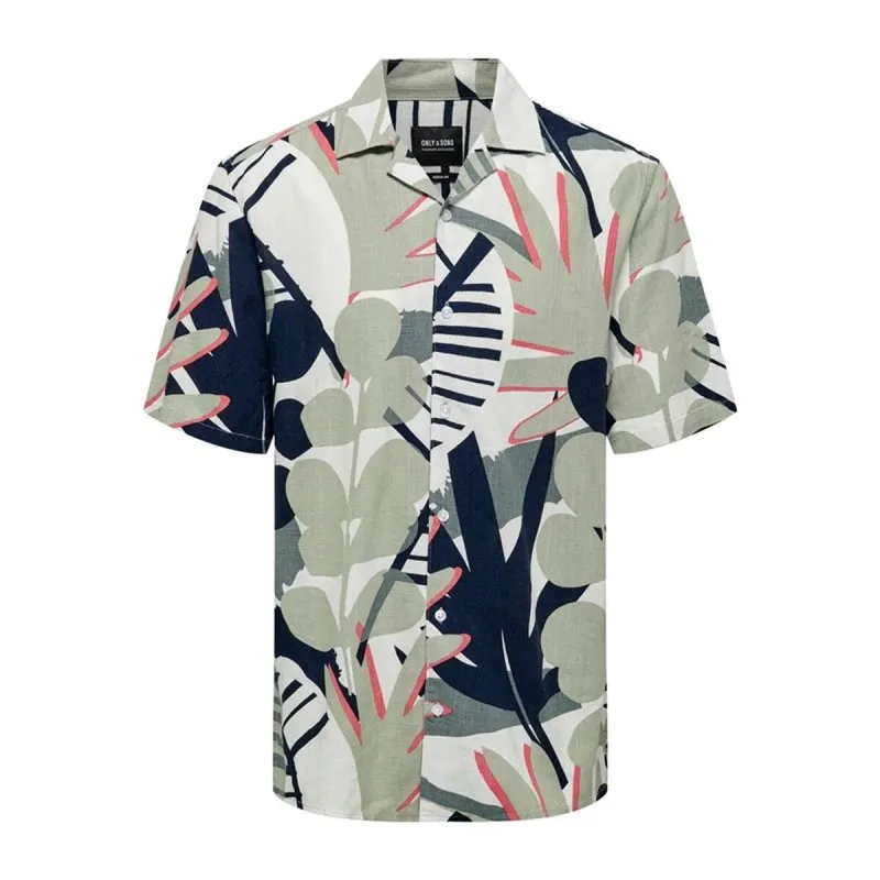 Shirt Only & Sons Onsbertil Reg Visc Linen Tea Khaki
