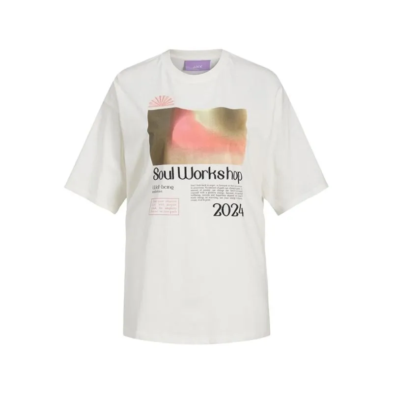 Naisten T-paita Jack & Jones Jxpaige Valkoinen
