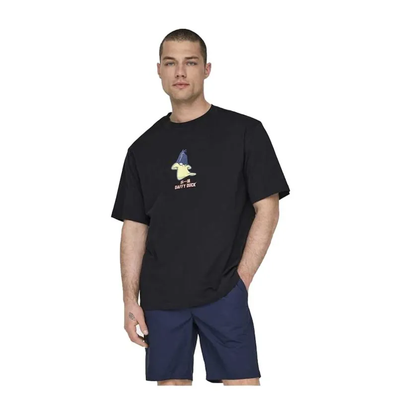 Men’s Short Sleeve T-Shirt Only & Sons Onslooney Rlx Black