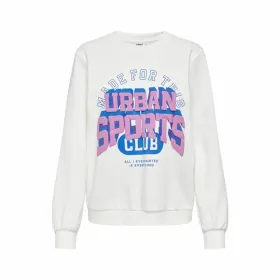 Women’s Sweatshirt without Hood Only Onlkimmie White