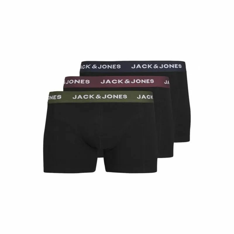 Miesten bokserit Jack & Jones Jacaron Solid Trunks Musta