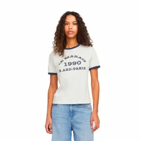 Naisten T-paita Jack & Jones Jxperle Reg Fit Valkoinen