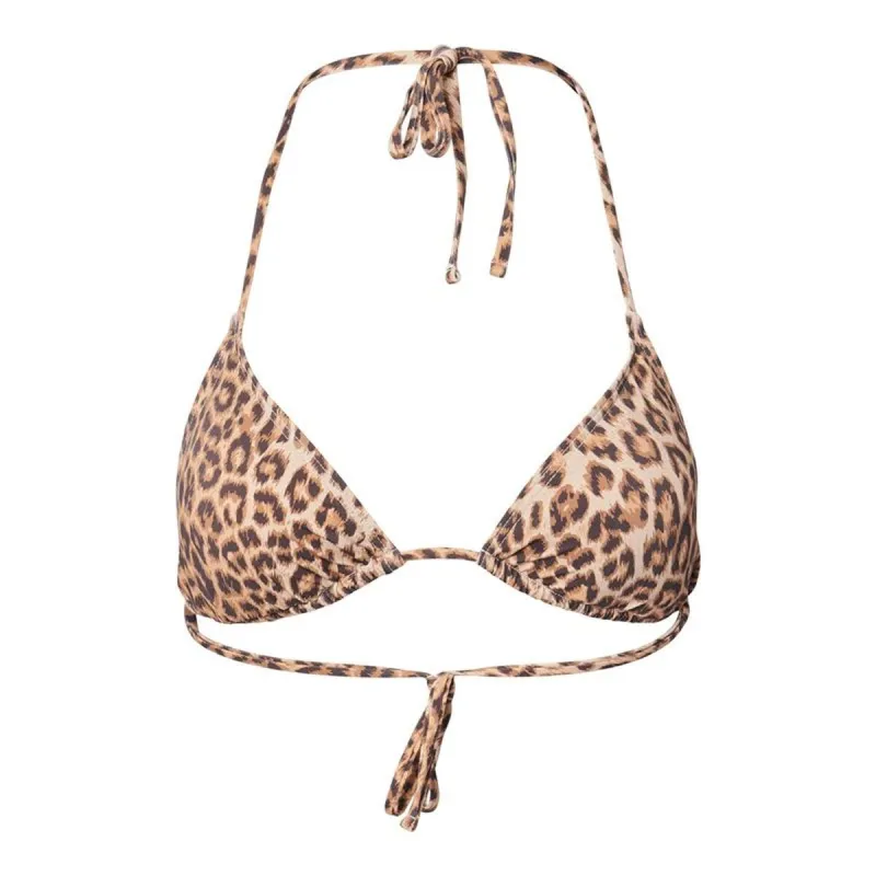 Бикини Pieces Pcbaomi Triangle Top Bc Leo Бежевый Леопардовый