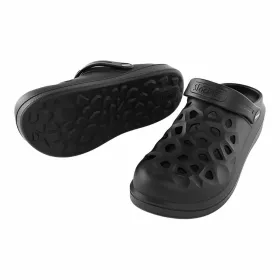 Деревянные башмаки Stocker Чёрный перфорированный