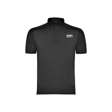Vīriešu Polo ar Īsām Piedurknēm EDM Melns
