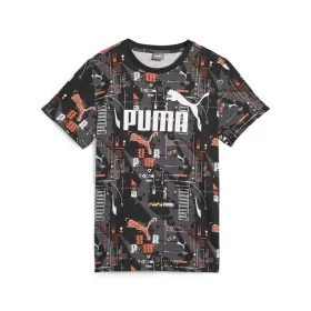 Lasten Lyhythihainen paita Puma Ess+ Futureverse Aop Musta