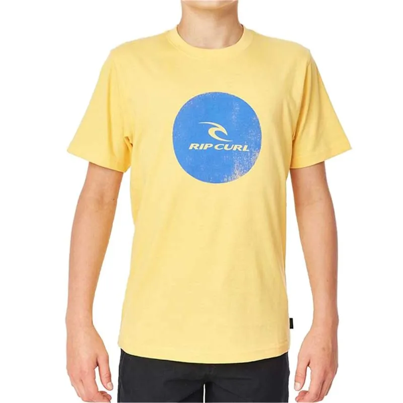 Lasten Lyhythihainen paita Rip Curl Rip Curl Corp Icon Boys Keltainen
