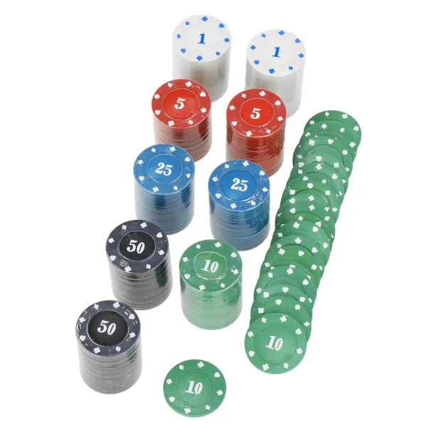 Pokerisetti Springos, 200 Pelimerkkiä, Monivärinen, Metallilaatikko