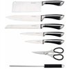 Set of Kitchen Knives and Stand Royalty Line Silver Stainless steel 15 x 15 x 35 cm