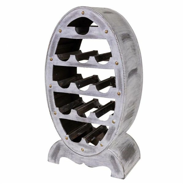 Bottle rack Alexandra House Living Grey Wood 27 x 85 x 46 cm 12 bottles