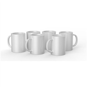 Customisable Mug for Cutting Plotter Cricut CERAMIC White (6 Units)
